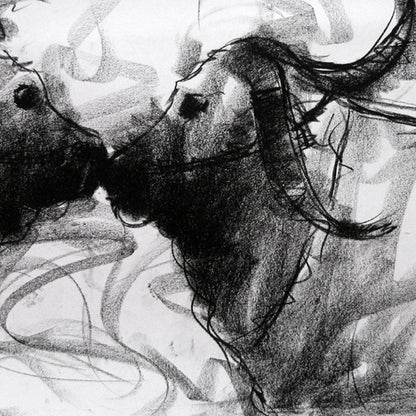 Bull Drawing-006a - SUJITH KUMAR GS MANDYA Art Studio Gallery (SKGSM Art Studio Gallery)