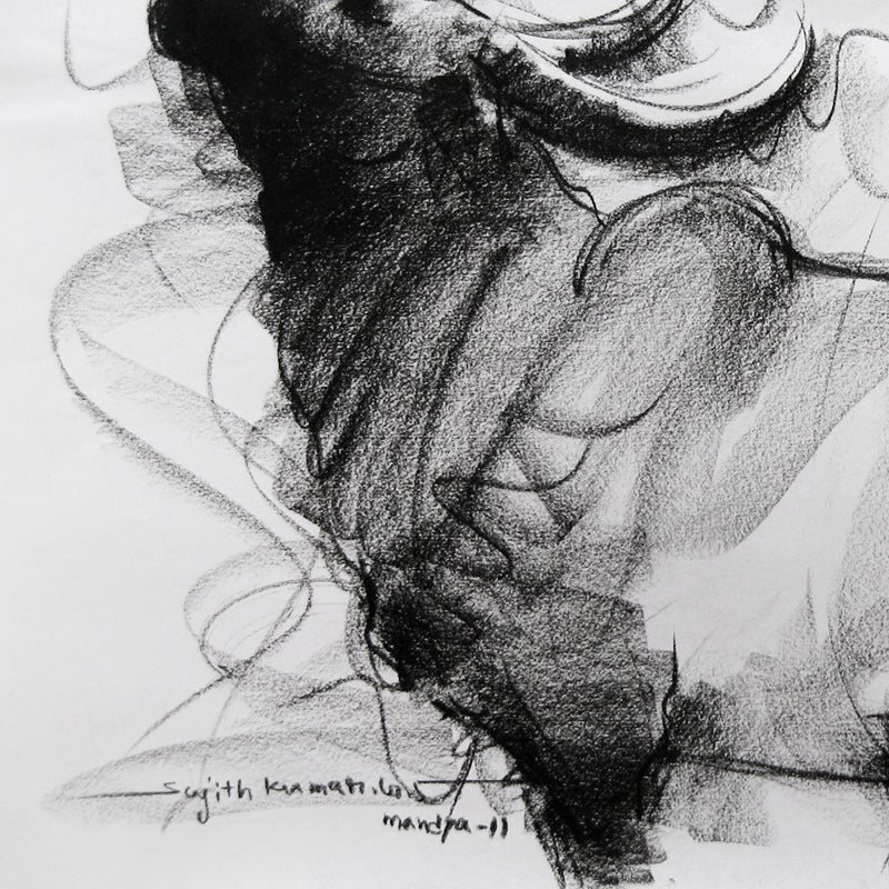 Bull Drawing-008 - SUJITH KUMAR GS MANDYA Art Studio Gallery (SKGSM Art Studio Gallery)
