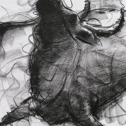 Bull Drawing-009 - SUJITH KUMAR GS MANDYA Art Studio Gallery (SKGSM Art Studio Gallery)