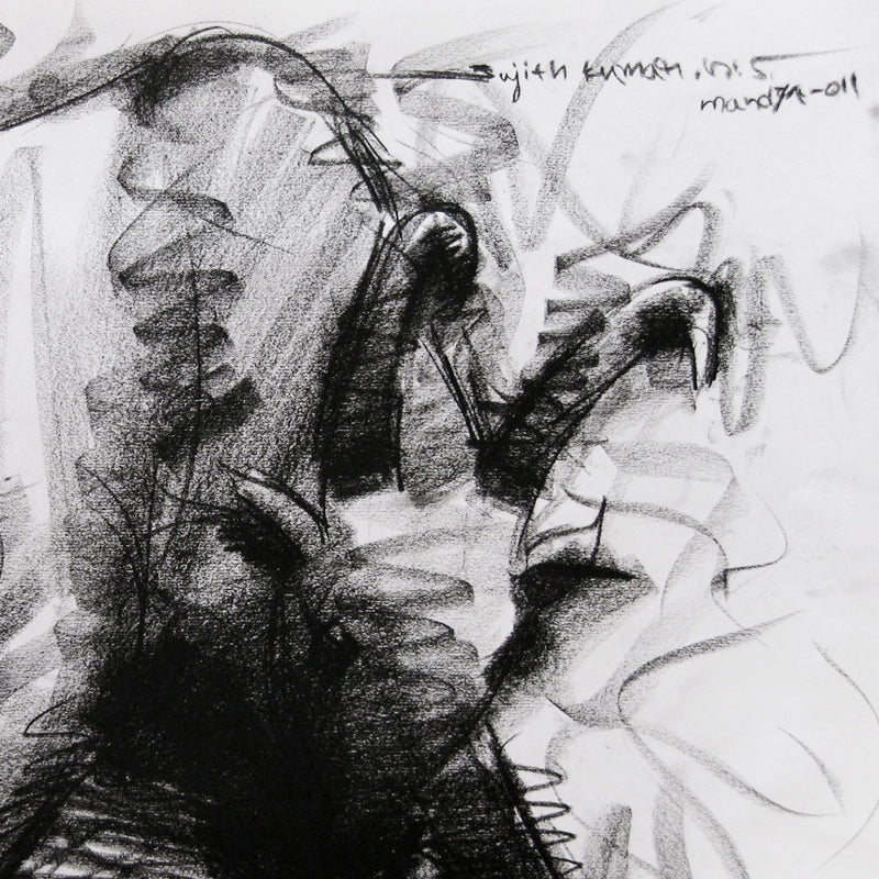 Bull Drawing-010 - SUJITH KUMAR GS MANDYA Art Studio Gallery (SKGSM Art Studio Gallery)
