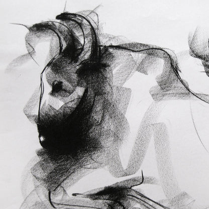 Bull Drawing-011 - SUJITH KUMAR GS MANDYA Art Studio Gallery (SKGSM Art Studio Gallery)