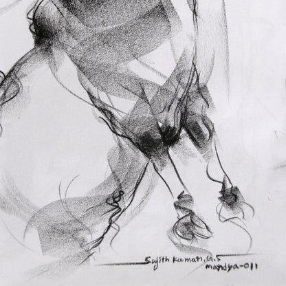 Bull Drawing-015 - SUJITH KUMAR GS MANDYA Art Studio Gallery (SKGSM Art Studio Gallery)