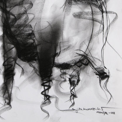 Bull Drawing-016 - SUJITH KUMAR GS MANDYA Art Studio Gallery (SKGSM Art Studio Gallery)