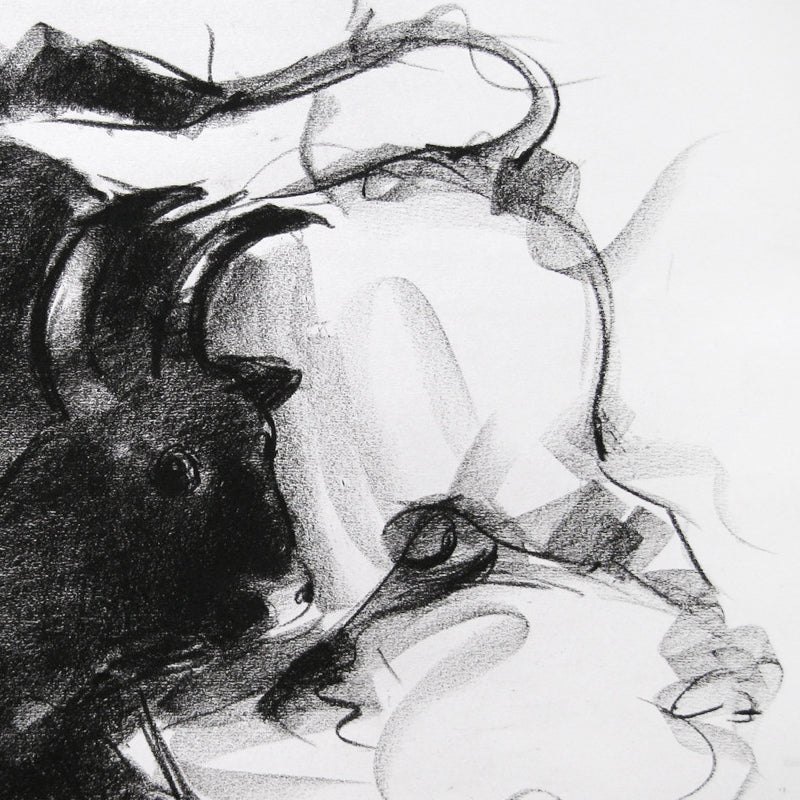 Bull Drawing-017 - SUJITH KUMAR GS MANDYA Art Studio Gallery (SKGSM Art Studio Gallery)