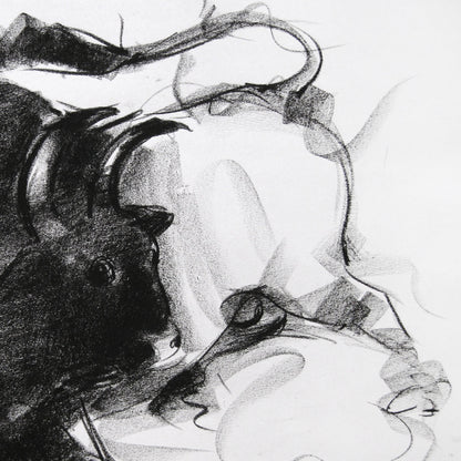 Bull Drawing-017 - SUJITH KUMAR GS MANDYA Art Studio Gallery (SKGSM Art Studio Gallery)