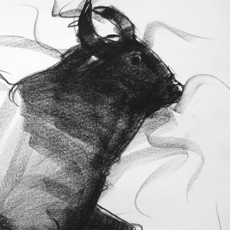 Bull Drawing-018 - SUJITH KUMAR GS MANDYA Art Studio Gallery (SKGSM Art Studio Gallery)
