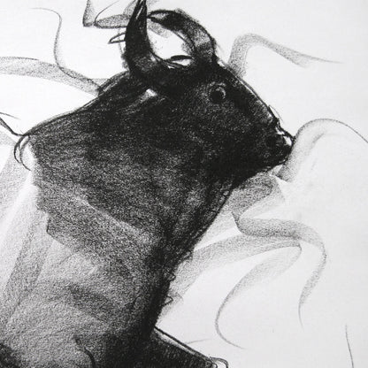 Bull Drawing-018 - SUJITH KUMAR GS MANDYA Art Studio Gallery (SKGSM Art Studio Gallery)