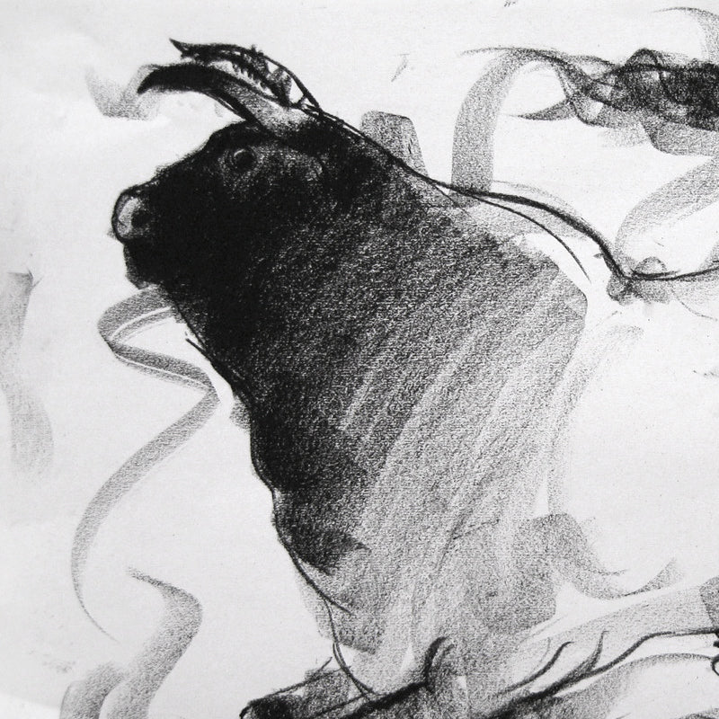 Bull Drawing-020 - SUJITH KUMAR GS MANDYA Art Studio Gallery (SKGSM Art Studio Gallery)