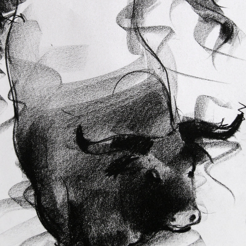 Bull Drawing-021 - SUJITH KUMAR GS MANDYA Art Studio Gallery (SKGSM Art Studio Gallery)
