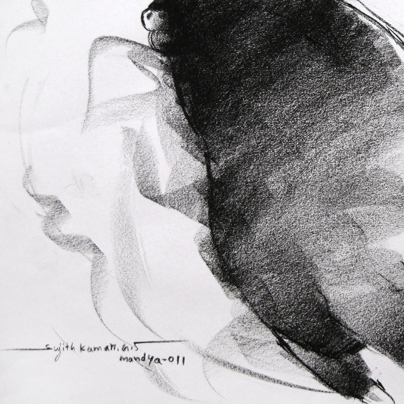 Bull Drawing-022 - SUJITH KUMAR GS MANDYA Art Studio Gallery (SKGSM Art Studio Gallery)