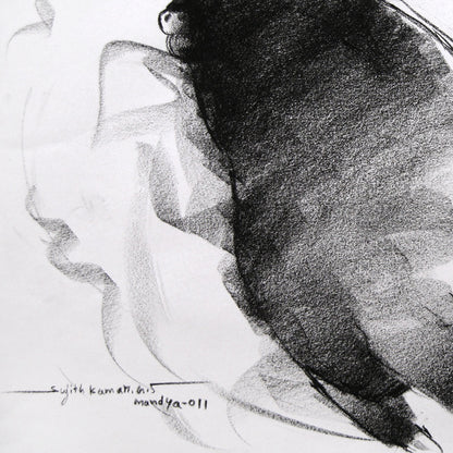 Bull Drawing-022 - SUJITH KUMAR GS MANDYA Art Studio Gallery (SKGSM Art Studio Gallery)
