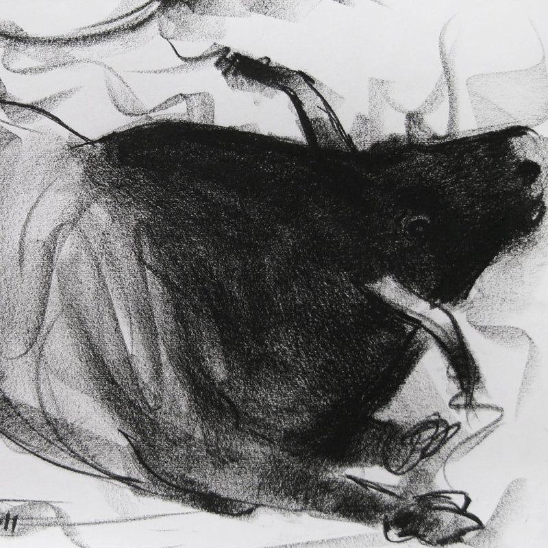 Bull Drawing-024 - SUJITH KUMAR GS MANDYA Art Studio Gallery (SKGSM Art Studio Gallery)