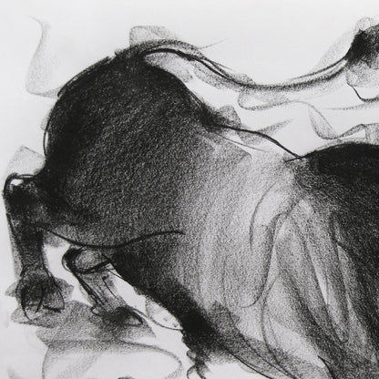 Bull Drawing-024 - SUJITH KUMAR GS MANDYA Art Studio Gallery (SKGSM Art Studio Gallery)