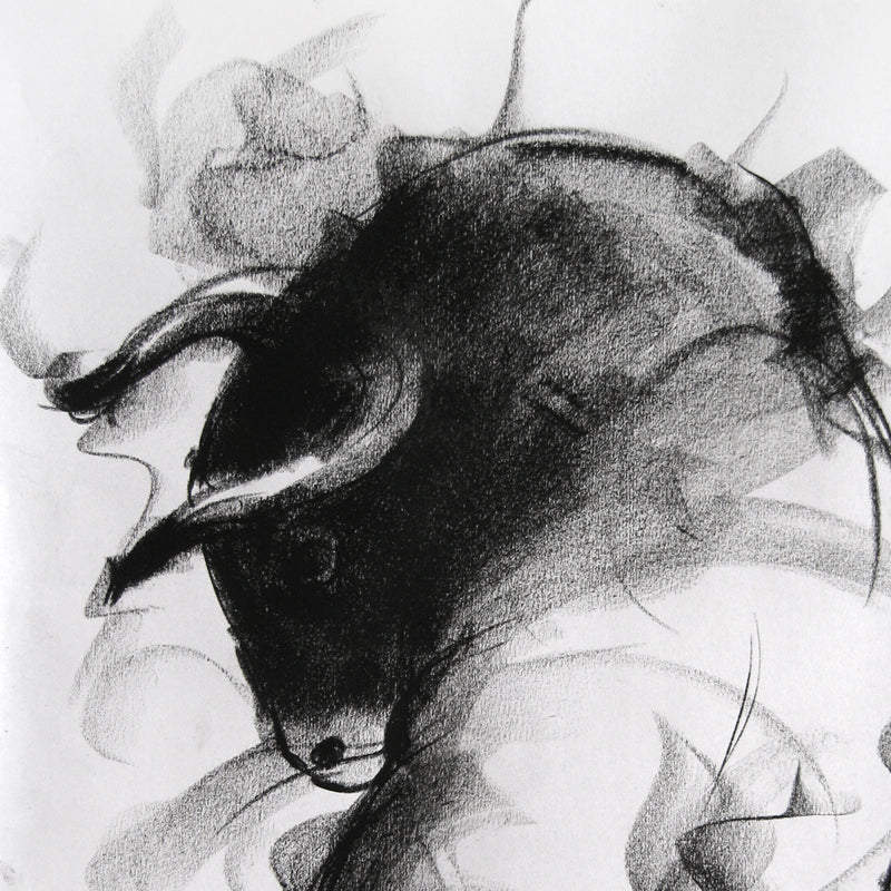 Bull Drawing-025 - SUJITH KUMAR GS MANDYA Art Studio Gallery (SKGSM Art Studio Gallery)