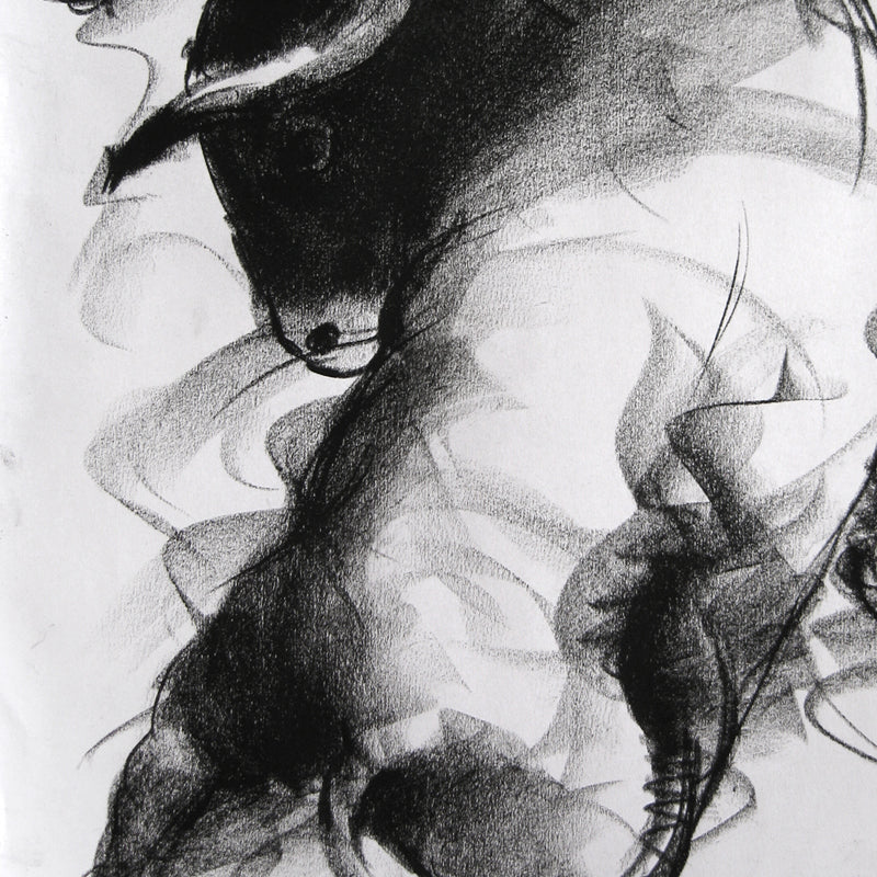 Bull Drawing-025 - SUJITH KUMAR GS MANDYA Art Studio Gallery (SKGSM Art Studio Gallery)