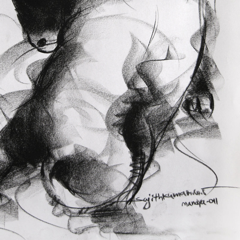 Bull Drawing-025 - SUJITH KUMAR GS MANDYA Art Studio Gallery (SKGSM Art Studio Gallery)