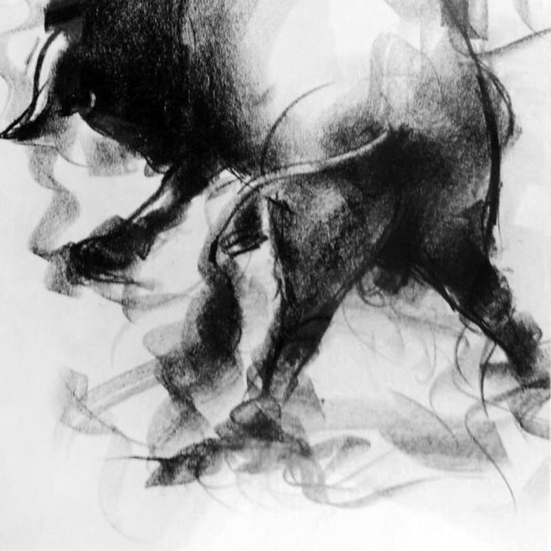 Bull Drawing-025a - SUJITH KUMAR GS MANDYA Art Studio Gallery (SKGSM Art Studio Gallery)