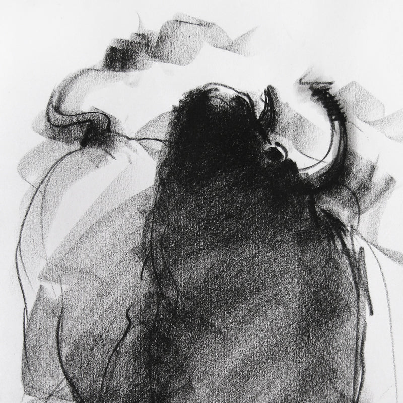 Bull Drawing-028 - SUJITH KUMAR GS MANDYA Art Studio Gallery (SKGSM Art Studio Gallery)