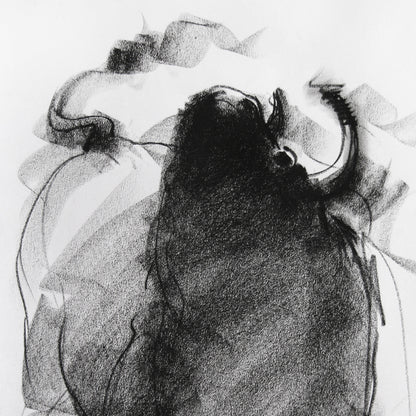 Bull Drawing-028 - SUJITH KUMAR GS MANDYA Art Studio Gallery (SKGSM Art Studio Gallery)