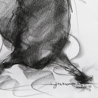 Bull Drawing-028 - SUJITH KUMAR GS MANDYA Art Studio Gallery (SKGSM Art Studio Gallery)