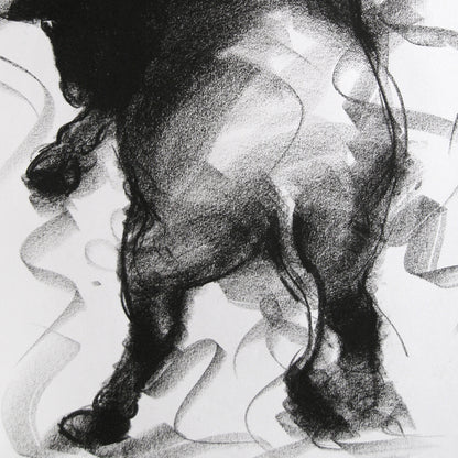 Bull Drawing-029 - SUJITH KUMAR GS MANDYA Art Studio Gallery (SKGSM Art Studio Gallery)