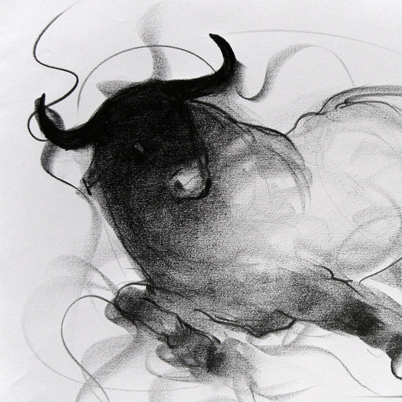 Bull Drawing-032 - SUJITH KUMAR GS MANDYA Art Studio Gallery (SKGSM Art Studio Gallery)