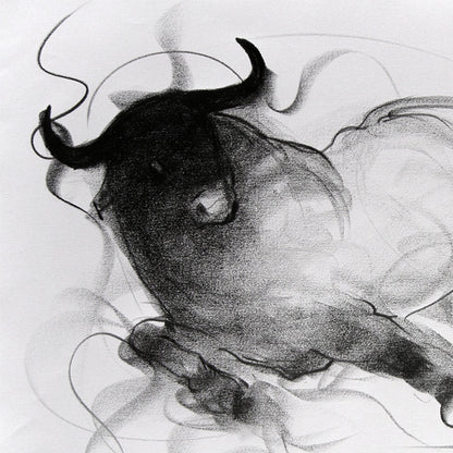 Bull Drawing-032 - SUJITH KUMAR GS MANDYA Art Studio Gallery (SKGSM Art Studio Gallery)