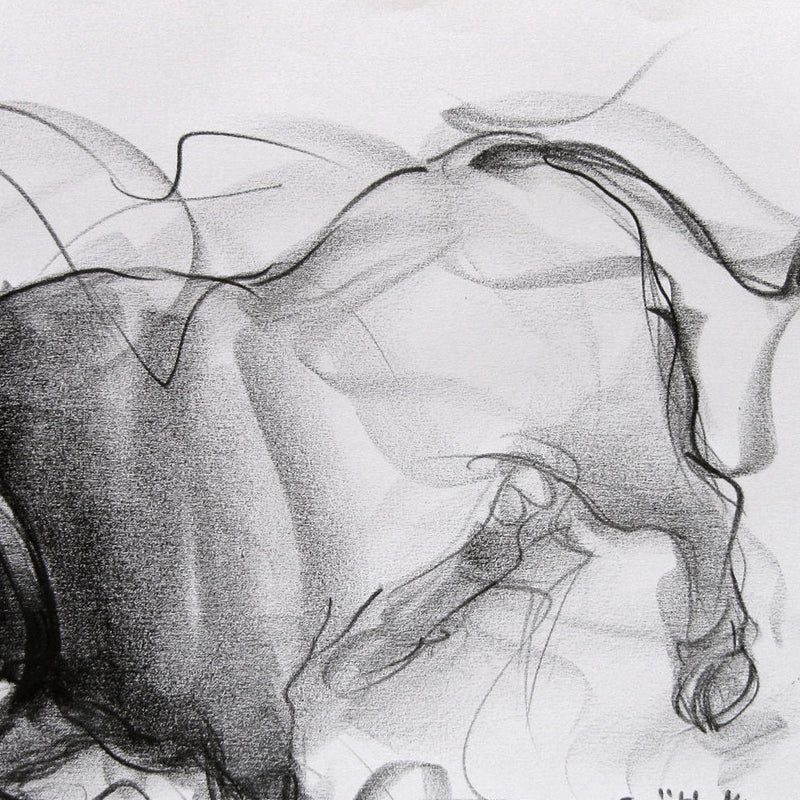 Bull Drawing-033 - SUJITH KUMAR GS MANDYA Art Studio Gallery (SKGSM Art Studio Gallery)