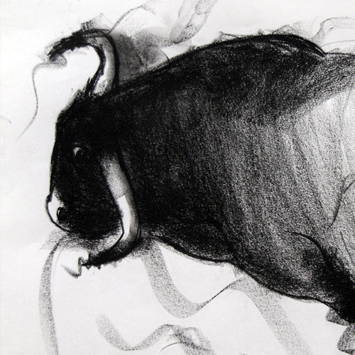 Bull Drawing-037 - SUJITH KUMAR GS MANDYA Art Studio Gallery (SKGSM Art Studio Gallery)