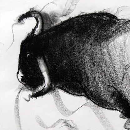 Bull Drawing-037 - SUJITH KUMAR GS MANDYA Art Studio Gallery (SKGSM Art Studio Gallery)