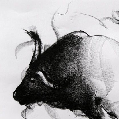 Bull Drawing-040 - SUJITH KUMAR GS MANDYA Art Studio Gallery (SKGSM Art Studio Gallery)