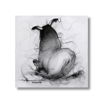 Bull Drawing-041 - SUJITH KUMAR GS MANDYA Art Studio Gallery (SKGSM Art Studio Gallery)