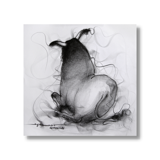 Bull Drawing-041 - SUJITH KUMAR GS MANDYA Art Studio Gallery (SKGSM Art Studio Gallery)