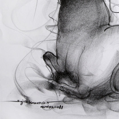 Bull Drawing-041 - SUJITH KUMAR GS MANDYA Art Studio Gallery (SKGSM Art Studio Gallery)