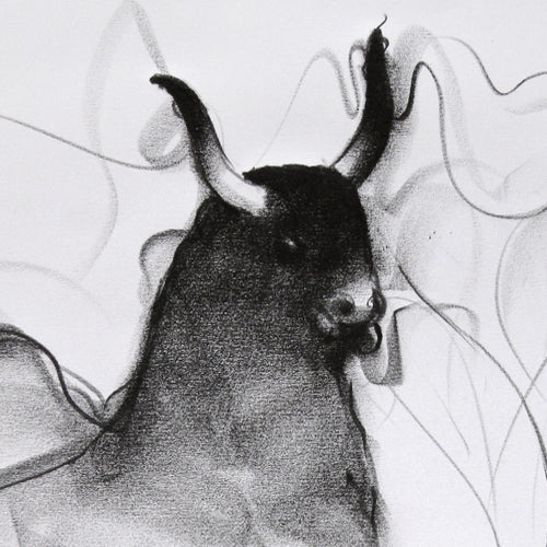 Bull Drawing-042 - SUJITH KUMAR GS MANDYA Art Studio Gallery (SKGSM Art Studio Gallery)