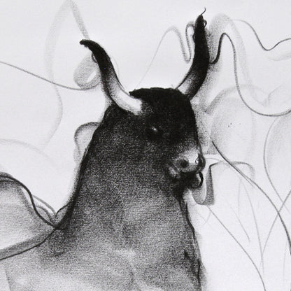 Bull Drawing-042 - SUJITH KUMAR GS MANDYA Art Studio Gallery (SKGSM Art Studio Gallery)