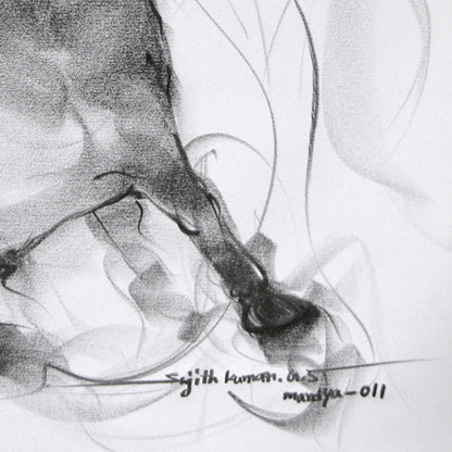 Bull Drawing-042 - SUJITH KUMAR GS MANDYA Art Studio Gallery (SKGSM Art Studio Gallery)