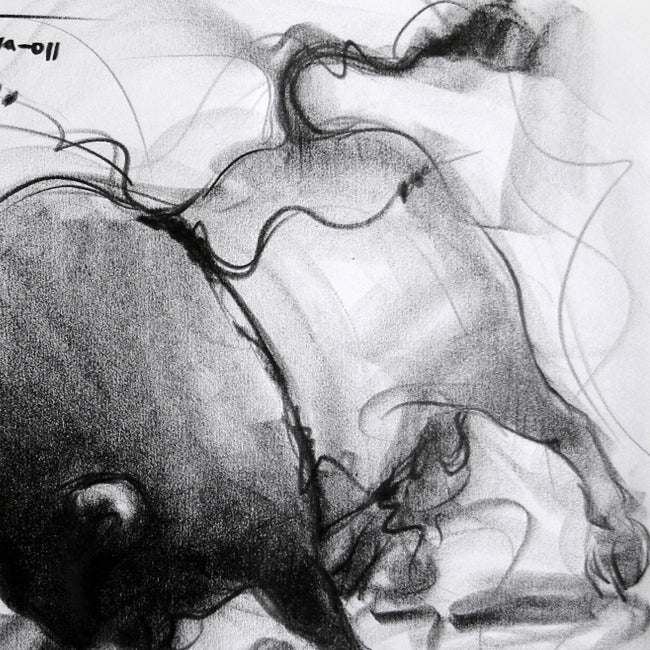 Bull Drawing-043 - SUJITH KUMAR GS MANDYA Art Studio Gallery (SKGSM Art Studio Gallery)