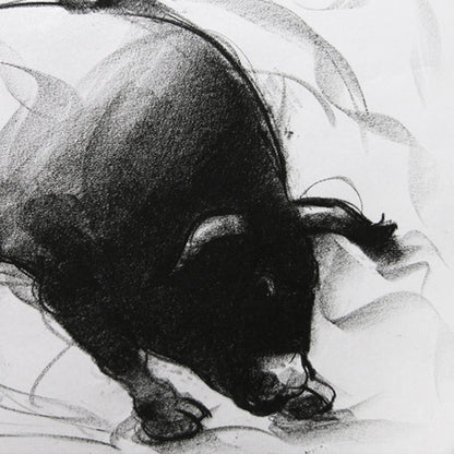 Bull Drawing-044 - SUJITH KUMAR GS MANDYA Art Studio Gallery (SKGSM Art Studio Gallery)