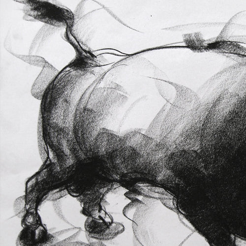 Bull Drawing-044 - SUJITH KUMAR GS MANDYA Art Studio Gallery (SKGSM Art Studio Gallery)