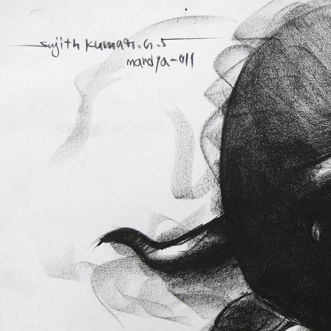 Bull Drawing-045 - SUJITH KUMAR GS MANDYA Art Studio Gallery (SKGSM Art Studio Gallery)