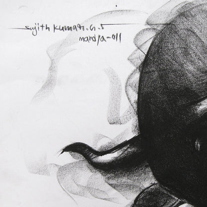 Bull Drawing-045 - SUJITH KUMAR GS MANDYA Art Studio Gallery (SKGSM Art Studio Gallery)