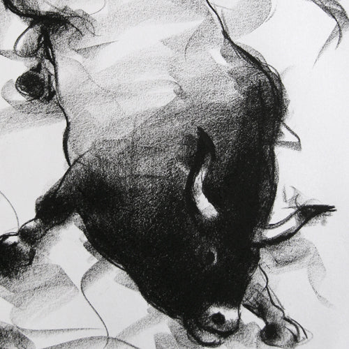 Bull Drawing-047 - SUJITH KUMAR GS MANDYA Art Studio Gallery (SKGSM Art Studio Gallery)