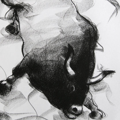 Bull Drawing-047 - SUJITH KUMAR GS MANDYA Art Studio Gallery (SKGSM Art Studio Gallery)