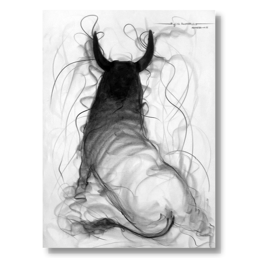 Bull Drawing-048 - SUJITH KUMAR GS MANDYA Art Studio Gallery (SKGSM Art Studio Gallery)