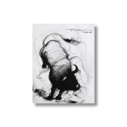 Bull Drawing-056 - SUJITH KUMAR GS MANDYA Art Studio Gallery (SKGSM Art Studio Gallery)