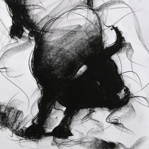 Bull Drawing-056 - SUJITH KUMAR GS MANDYA Art Studio Gallery (SKGSM Art Studio Gallery)