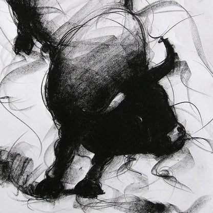Bull Drawing-056 - SUJITH KUMAR GS MANDYA Art Studio Gallery (SKGSM Art Studio Gallery)