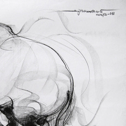 Bull Drawing-057 - SUJITH KUMAR GS MANDYA Art Studio Gallery (SKGSM Art Studio Gallery)