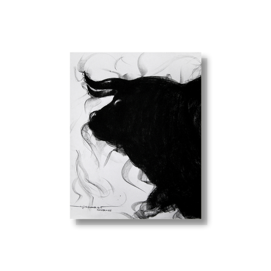 Bull Drawing-058 - SUJITH KUMAR GS MANDYA Art Studio Gallery (SKGSM Art Studio Gallery)